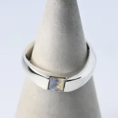 【研磨済】4℃ シルバー925 ストーン リング 8号 ヨンドシー 指輪
