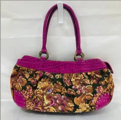 A【ハンドバッグ】Think Bee! シンクビー 花柄 果物 ピンク スパンコール