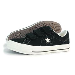 新品 23.0～25.0cm コンバース CONVERSE スニーカー メンズ レディース ローカット ワンスター スエード V-3 ブラック ベルクロ ベルトタイプ ONE STAR SUEDE V-3