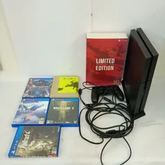 SONY PS4 本体 CUH-1200A 500GB コントローラーケーブル ブラック 本体、ソフト6本セット 通電起動初期化済 メタルマックスゼノ 人喰いの大鷲トリコ 巨影都市 エースコンバット7 フォールアウト4 ウェイストランド2