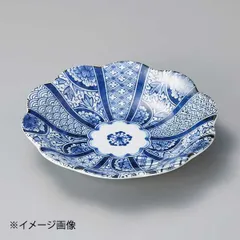【新品】紺青花花型 6.3深皿