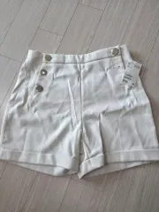 H&M 白 ショートパンツ ハーフパンツ 新品 44 サイズ