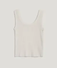 Uネック ニット ノースリーブ アイボリー