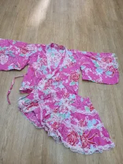 浴衣スカートセットピンクブルー 110