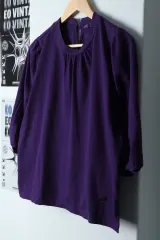 W ( XL ) ブランドヴィンテージ 長袖Tシャツ anna sui(アナスイ) 紫 限定版- 13815