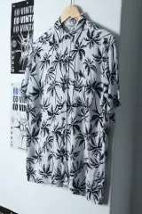 （ F ） ブランドヴィンテージ 半袖シャツ シャツ ハワイアン ホワイト- 137E1