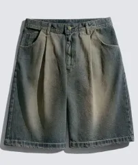 ヴィンテージ ウォッシュ ハーフ デニム