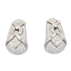 ブルガリ BVLGARI イヤリング パヴェダイヤ イヤリング K18WG（ホワイトゴールド） ダイヤモンド パヴェダイヤ イヤリング レディース Used Aのサムネイル