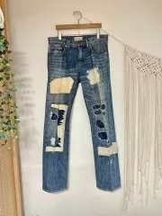 パッチワーク デニム パンツ