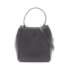 トリーバーチ Tory Burch ハンドバッグ McGraw Bag 158500001 ブラック レザー スモール マグロウ バケットバッグ レディース 新品