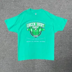 緑 シャツ デイ グラフィック 半袖Tシャツ （ L ）