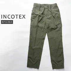 【40%OFF/定価37,400円】インコテックス 新品 コットンポプリン シャーリング リラックスパンツ 10S163-90890 オリーブ 国内正規品のサムネイル