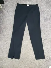 SYSTEM(システム) ズボン ヘムスリット スラックス ネイビー レディース 64