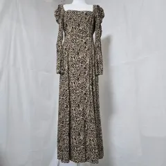 ザラ 季節の変わり目 パータン スクエアネック マキシワンピース レディース90 0717