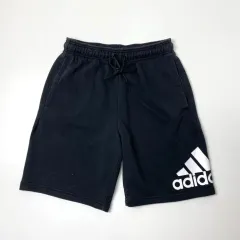 adidas(アディダス) ビッグロゴ ハーフパンツ 綿 ショートパンツ 黒 L