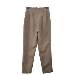 ZARA ZARA(ザラ) ベージュ ハイウエスト パンツ XS