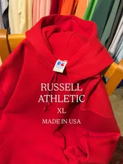 【 90s RUSSELL ATHLETIC / MADE IN USA 】 Sweat　ラッセルアスレティック　スウェット　フーディ　パーカー　赤　レッド　《 XL 》