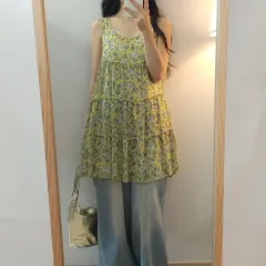 (F)ブルゾン レディース Uネック ビスチェ レイヤード ティアード ONE PIECE H6M936