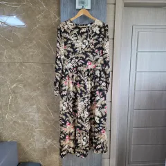 H&M フローラル ロング ONE PIECE M