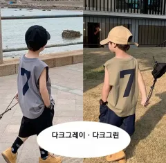 160サイズ 男の子 純綿 ノースリーブ Tシャツ 2足 まとめ (新品)