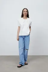 ZARA(ザラ) レース襟 半袖T