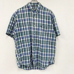 古着 used　90s　Eddie Bauer　エディーバウアー　半袖ボタンダウンシャツ　チェック柄　マルチカラー　Sサイズ