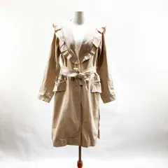 O'2nd(オッズセカンド) 女性用シャーリング トレンチコート ベルト付属 55 ジンの感覚