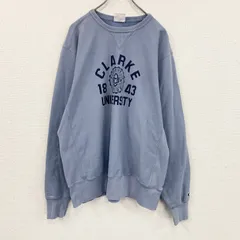 古着 used　Champion　チャンピオン　リバースウィーブ　スウェット/トレーナー　前V　カレッジロゴ　水色　ブルー　Lサイズ