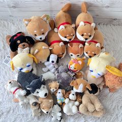 개 봉제인형 대량 정리 판매 THE DOG 차견 두시 시바 해피 물집 25점 세트 25