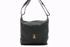 バーバリー ヴィンテージ 希少 ショルダーバッグ ノバチェック ロゴ ゴールド金具 レザー 黒 ブラック Burberrys 5367h