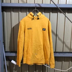 2297 DIESEL パーカー M イエロー ディーゼル スウェット 古着卸 アメリカ仕入