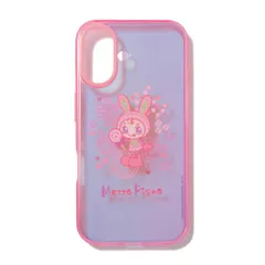 新品 ナルミヤキャラクターズ mezzo piano（ベリエちゃん）iPhone16 メゾピアノ オーロラハイブリッドケース クリア 背面型 iP16-NRMP-01
