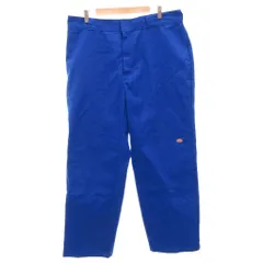 ディッキーズ Dickies ダブルニー ワークパンツ ワイドストレート ロゴ 38 青 ブルー 85283 /FF