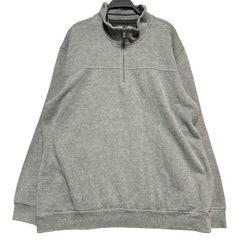 ARROW アロー ハーフジップ スウェット トレーナー メンズ2XL 古着 グレー 灰色 杢 ビッグサイズ オーバーサイズ 大きいサイズ【スウェット】/ IA285