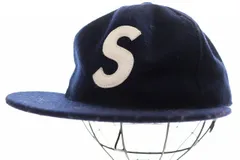 シュプリーム SUPREME × EBBETS FIELD FLANNELS 23SS S LOGO FITTED 6-PANEL NAVY エベッツ フィールド フランネルズ Sロゴ キャップ 帽子 ネイビー 【中古】☆AA★▲260212