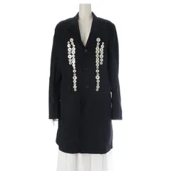 ブラックコムデギャルソン AD2010 ボタン装飾 ロング テーラードジャケット コート 1F-J204 ブラック M【中古】