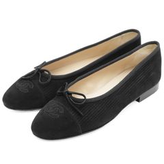 美品シャネルCHANELバレリーナ36.5 ベルベット バレエシューズ フラット 美品シャネルCHANELバレリーナ36.5 ベルベット バレエシューズ