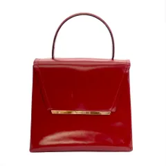 ロエベ LOEWE ハンドバッグ 2WAY レザー レッド ゴールド金具 ショルダー付 ヴィンテージバッグ  レディース【中古】