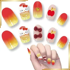 【新品】 ハローキティネイルチップ 24枚入り ショート 601-4153 サンタン 1