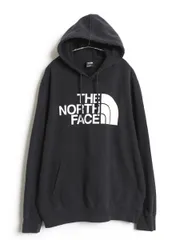 【お得なクーポン配布中!】 ノースフェイス プリント スウェット フード パーカー メンズ XL 古着 アウトドア プルオーバー トレーナー 裏起毛 大きいサイズ ブラック