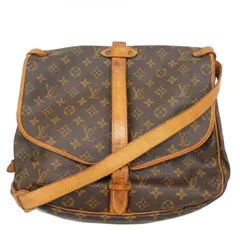 【6cc4067】ルイヴィトン ショルダーバッグ モノグラム ソミュール35 M42254 ブラウン【中古】レディース