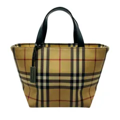 【nr/3.9/10】BURBERRY LONDON バーバリーロンドン ハンドバッグ PVC ベージュ ノバチェック柄　ミニトートバッグ
