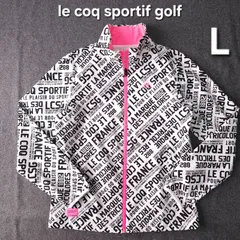 【👌値下げ交渉受付中】美品 le coq sportif golf ルコック ゴルフ 春 ジップ ブルゾン ジャケット レディース L 総柄 ナイロン 撥水