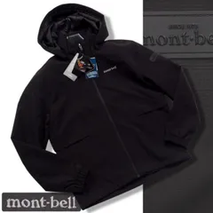 新品正規 mont-bell モンベル 撥水・UVカット WARM ACTION ソフトシェルジャケット メンズ95(M) ブラック(BLACK) AMJW206のサムネイル