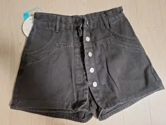 ハイウエスト デニムハーフパンツ 出品