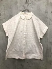 To b. by agn s b. トゥービー バイ アニエスベー 綿100％ ドット柄 フレンチススリーブ シャツ size38/白系 ■◆ レディース