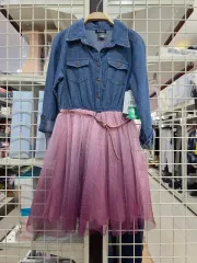 コストコ ズニ 女児 デニムワンピース ピンク