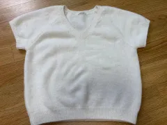 ベージュムード アンゴラ アイボリー 半袖ニット