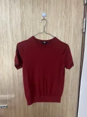 ユニクロ メリノクルーネックセーター ニット 半袖