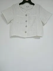 ホワイトツイードショートスリーブジャケット 新品